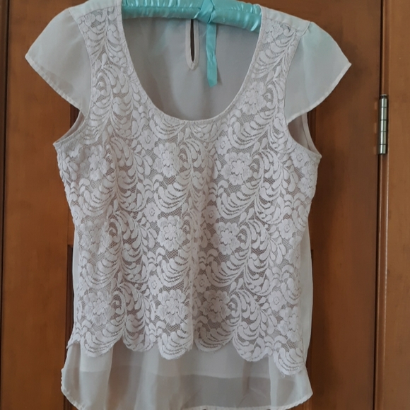 Maurices Tops - Free..Women's lace Maurice's sheer. Beautiful.